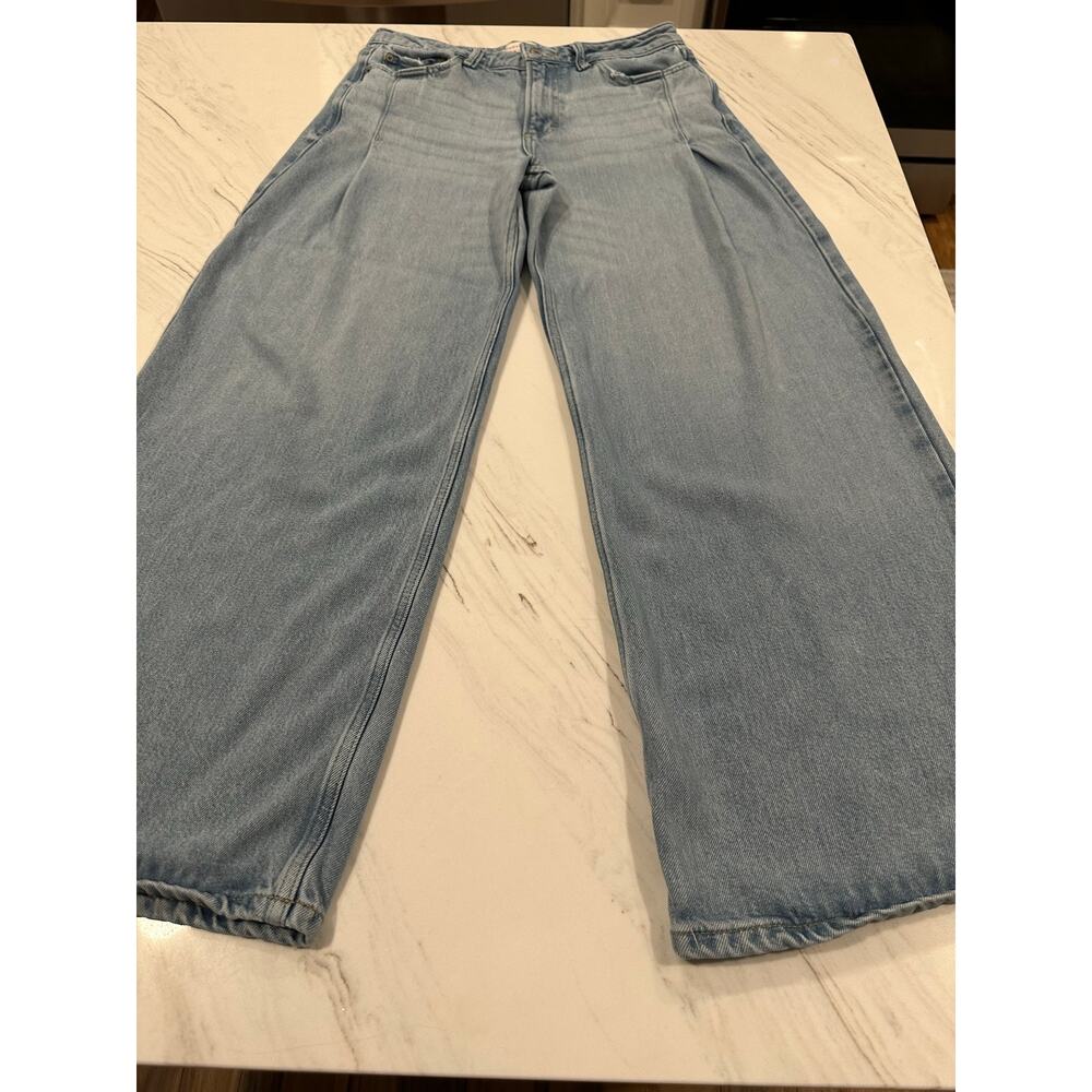 Lucky Brand Palazzo Wide Leg Jeans Women's Size 6/28 High Rise Light Wash - Picture 6 of 14